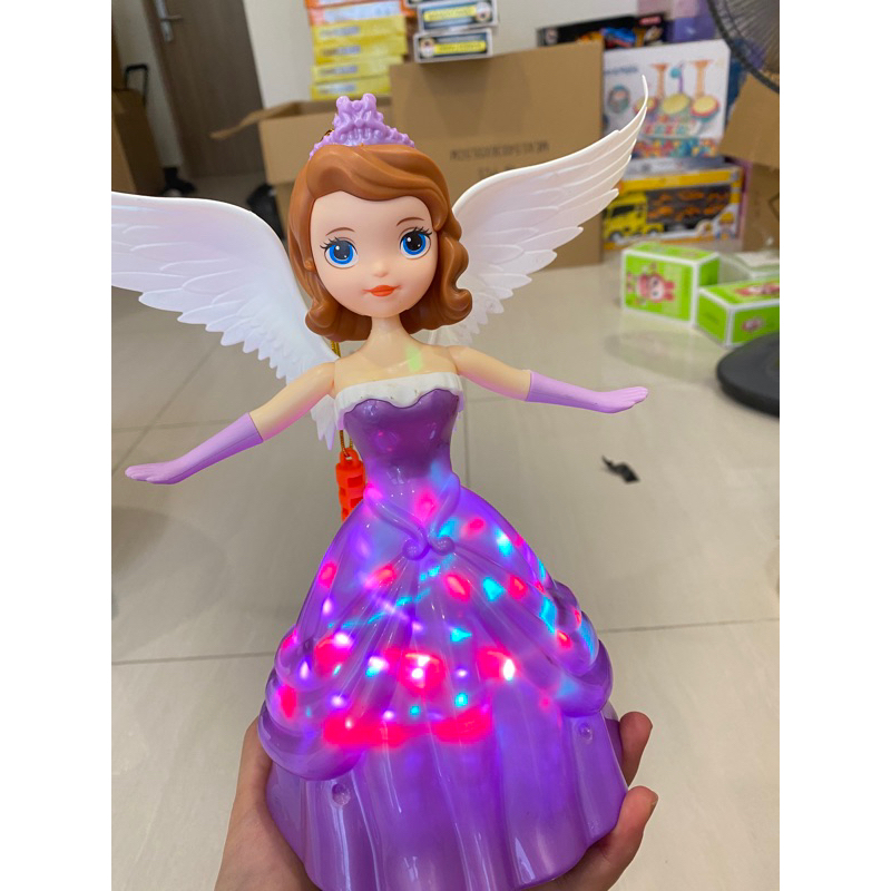 Đồ chơi đèn lồng trung thu hình công chúa dành cho bé có tay cầm