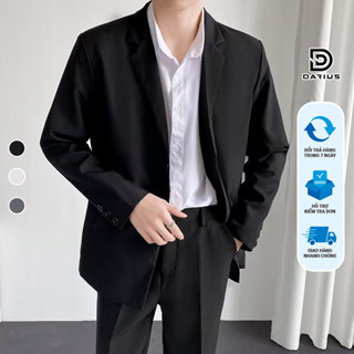 Áo khoác blazer nam hàn quốc Thương hiệu Avocado, áo khoác nam phong cách form rộng màu đen kem 2 khuy cài caoi cấp