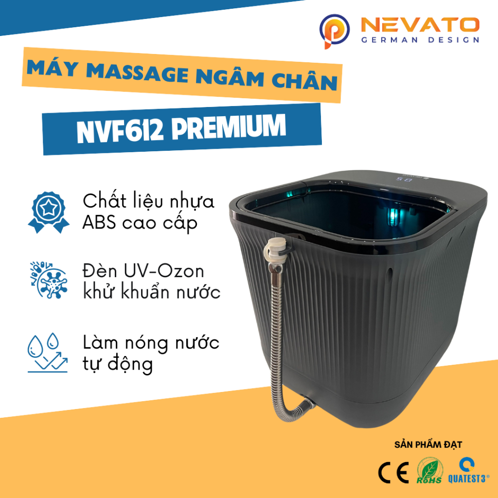 Máy Massage Ngâm Chân Thải Độc Bằng Thảo Dược Nevato NVF612 Premium