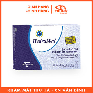  Dung dịch nhỏ mắt Hydramed - Không chất bảo quản  Hộp 20 tép  - Dưỡng mắt giảm khô mắt - Ý 