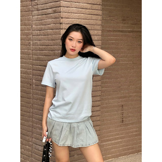 Áo thun nữ baby tee HEYBEE màu trơn basic - 3 màu - HAT16