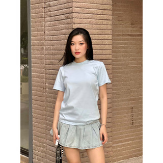 Áo thun nữ baby tee HEYBEE màu trơn basic - 3 màu - HAT16