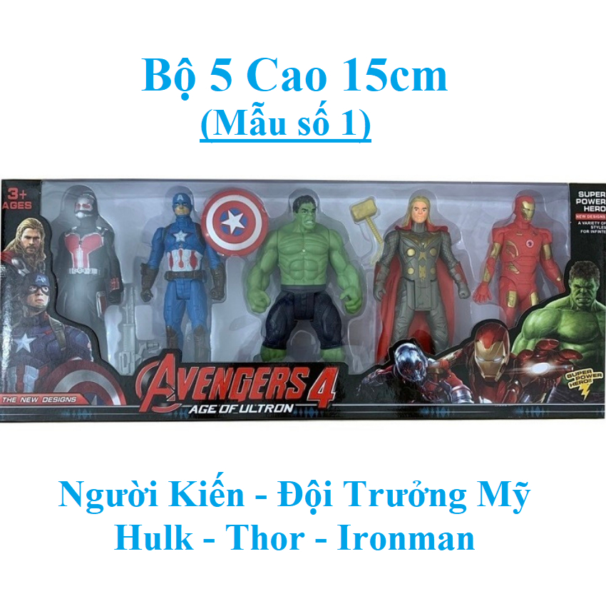 Siêu nhân mô hình siêu anh hùng avenger đa dạng nhân vật cử động khớp đèn led siêu sáng