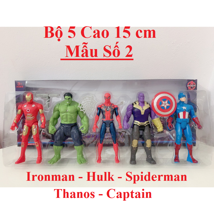 Siêu nhân mô hình siêu anh hùng avenger đa dạng nhân vật cử động khớp đèn led siêu sáng