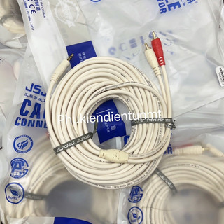 Dây âm thanh 3.5 ra 2 av dài 15m hàng chính hãng jsj