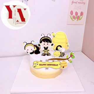 - Set cắm giấy Ong Vàng - Trang trí bánh sinh nhật bánh kem