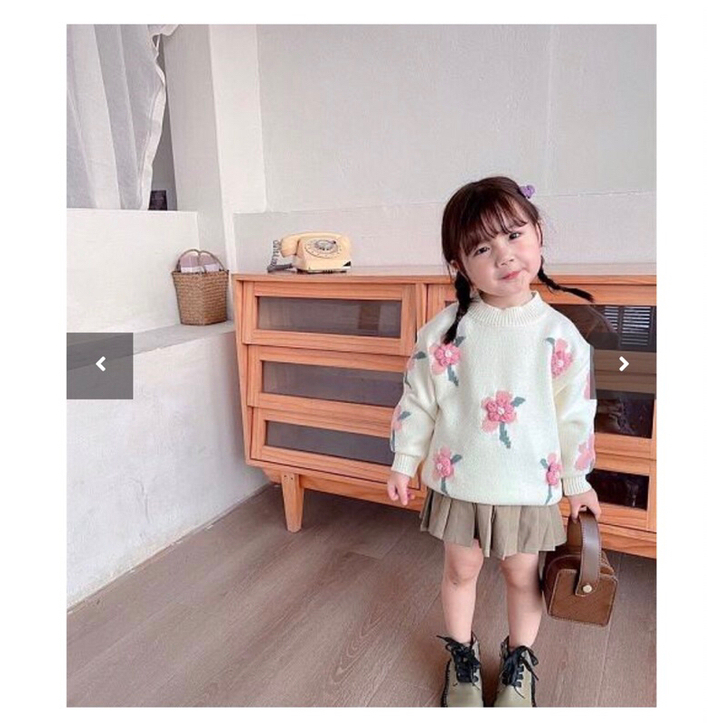 🌼 ÁO LEN HOA NỔI 3D CHO BÉ