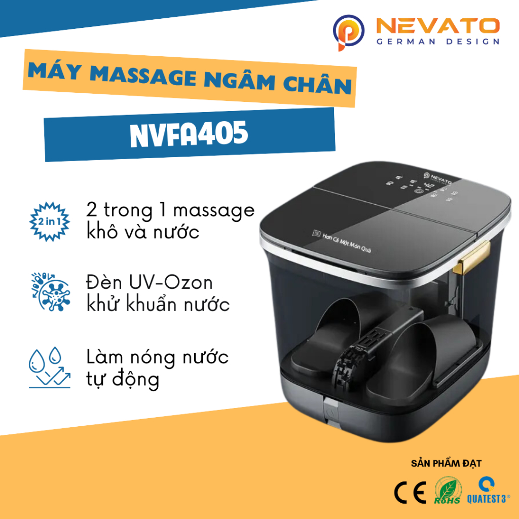 Máy Massage Bằng Túi Khí Và Ngâm Chân Thải Độc Nevato NVFA405