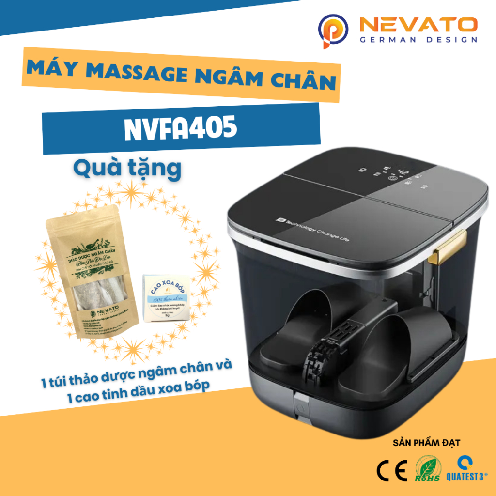 Máy Massage Bằng Túi Khí Và Ngâm Chân Thải Độc Nevato NVFA405