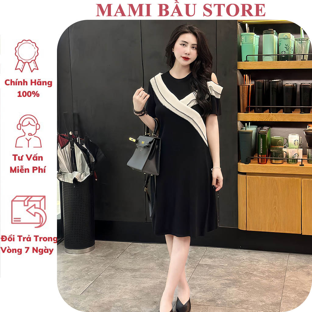 Đầm Váy Len Trễ Vai Phối Bèo Tiểu Thư Điệu Đà Dáng Suông Dễ Mặc - Đầm Bầu Babydoll Thu Đông Chất Len Mongtoghi