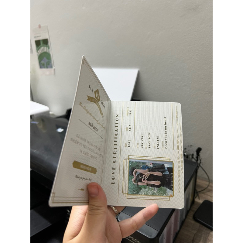 Chứng nhận tình yêu cho cặp đôi yêu nhau say đắm