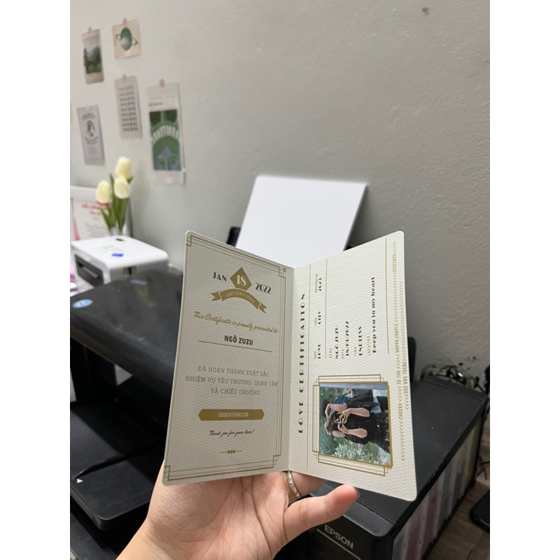 Chứng nhận tình yêu cho cặp đôi yêu nhau say đắm