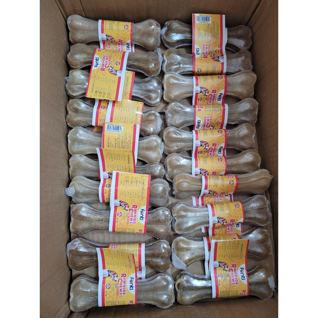 1 Gói- Xương da bò sạch răng bổ sung canxi cho chó - Snack bánh ăn vặt