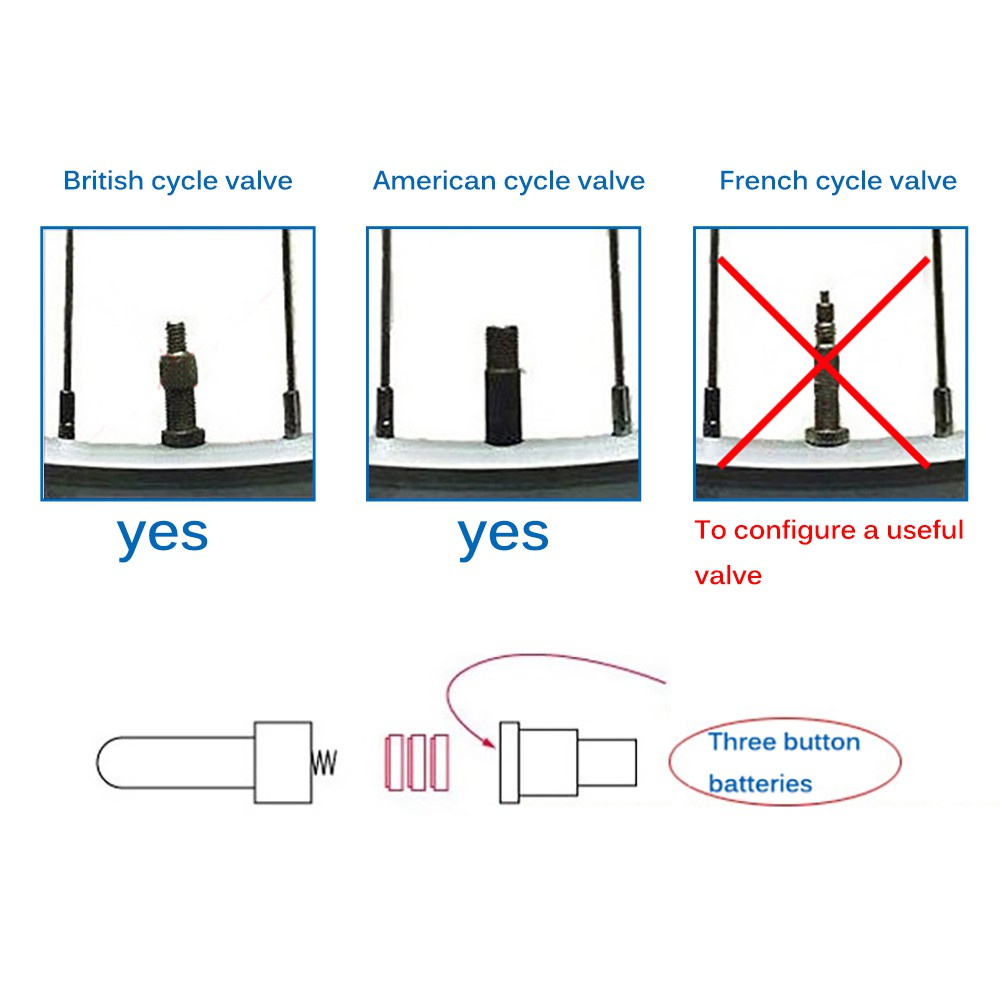 Đèn Led Chân Van Xe Đạp Xe Máy Phát Sáng Khi Di Chuyển Siêu Đẹp VX01