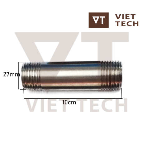 Kép tiện ren ngoài inox, ống tiện ren ngoài inox