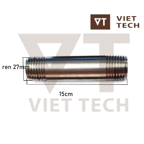 Kép tiện ren ngoài inox, ống tiện ren ngoài inox
