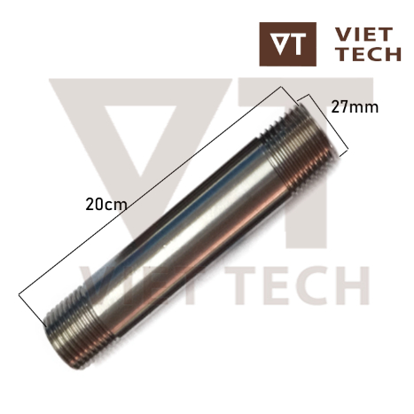 Kép tiện ren ngoài inox, ống tiện ren ngoài inox