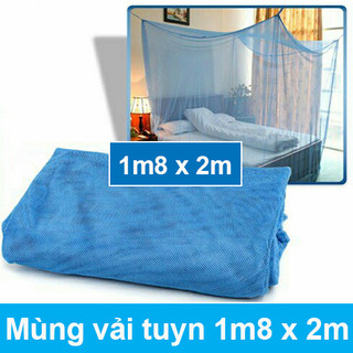 Mùng vải tuyn lớn giá rẻ 1m8 x 2m cột dây (mùng ngủ chống muỗi và côn trùng)