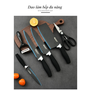Bộ dao nhà bếp 6 món Lucky 011 của Đức - với thiết kế không gỉ, không dính