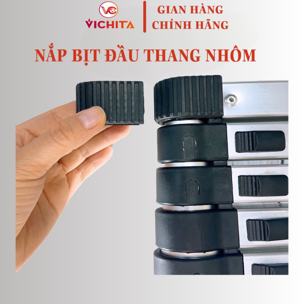 Nút Nhựa Bịt Đầu Thang Nhôm Rút - phụ kiện thang nhôm rút chính hãng VICHITA - nắp chụp đầu thang