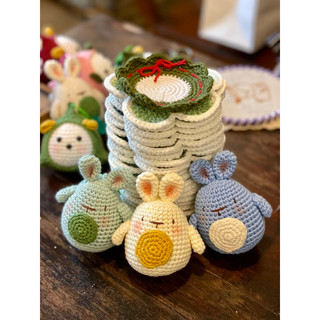 Móc chìa khoá móc treo cặp balo bằng len móc crochet keychain handmade cute con thỏ con mèo