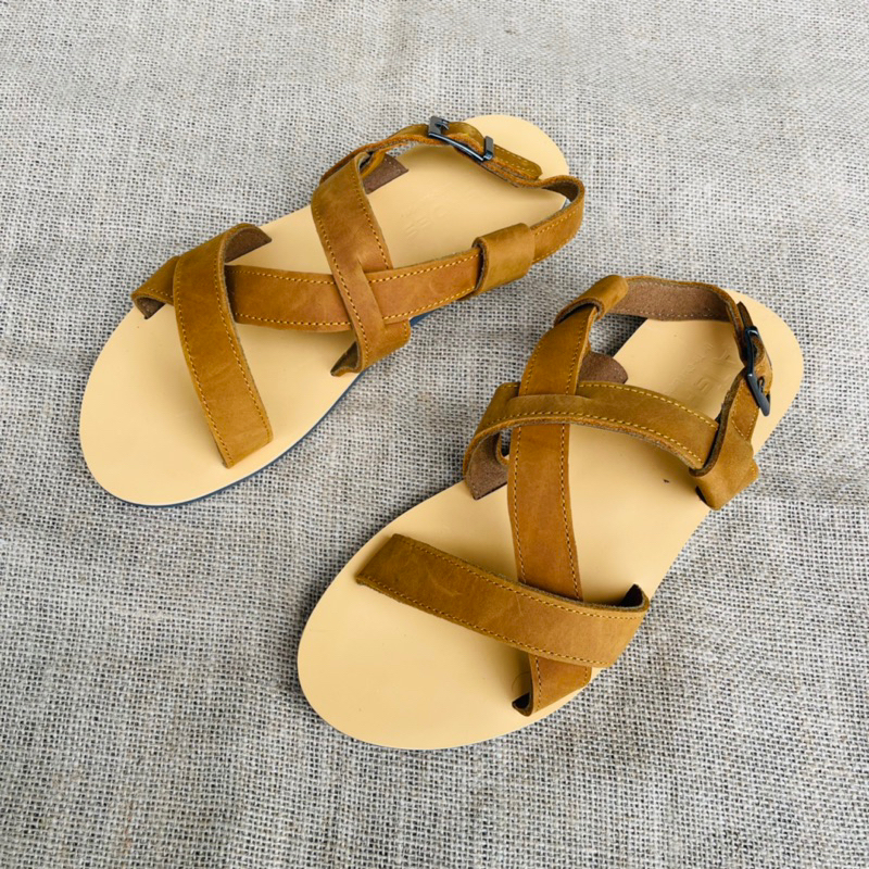 Sandal Unisex, dép quai ngang, dép nam da bò, không thấm nước, êm chân thoải mái Atshoes XDMM33