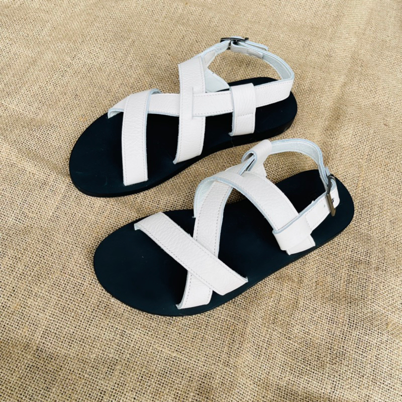 Sandal Unisex, dép quai ngang, dép nam da bò, không thấm nước, êm chân thoải mái Atshoes XDMM33