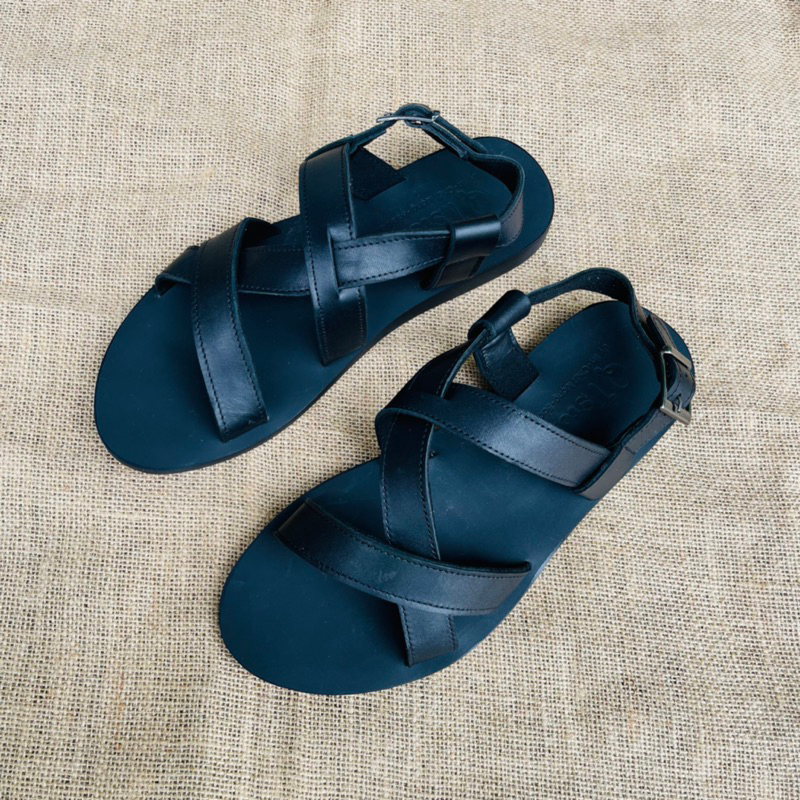Sandal Unisex, dép quai ngang, dép nam da bò, không thấm nước, êm chân thoải mái Atshoes XDMM33