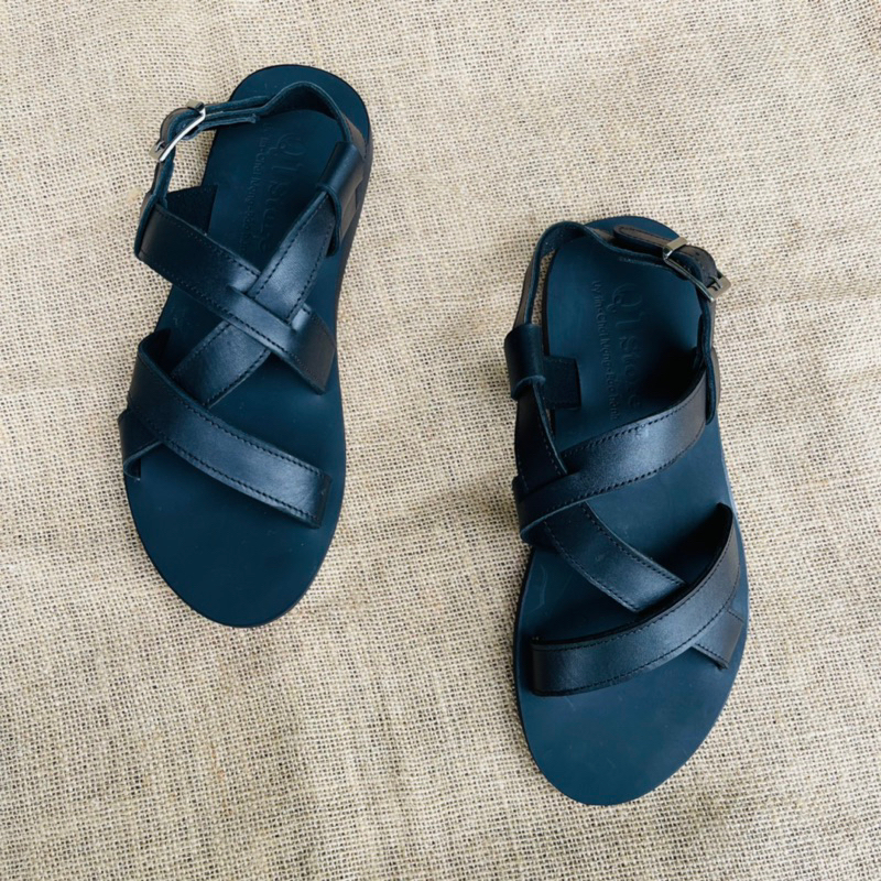 Sandal Unisex, dép quai ngang, dép nam da bò, không thấm nước, êm chân thoải mái Atshoes XDMM33
