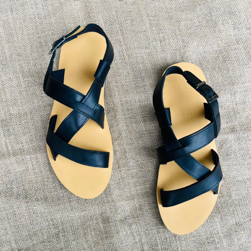 Sandal Unisex, dép quai ngang, dép nam da bò, không thấm nước, êm chân thoải mái Atshoes XDMM33