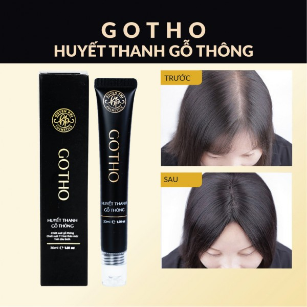 Combo 2 Lăn mọc tóc Gotho Huyền Phi huyết thanh gỗ thông kích mọc tóc