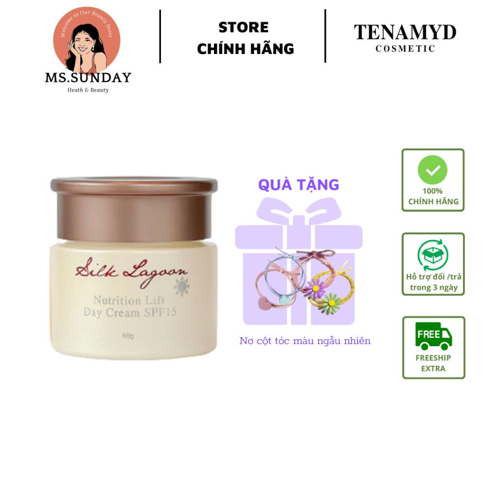 Kem ngày giàu dưỡng chất Tenamyd (kem ngày) - Silk Lagoon Nutrition Lift Day Cream SPF15 - 60gr - Kem chống lão hóa