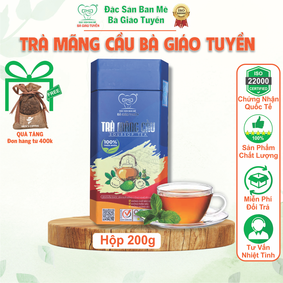 Trà Mãng Cầu Bà Giáo Tuyền - Thức uống thanh mát, đẹp da, chống ôxi hoá. Hộp 200g