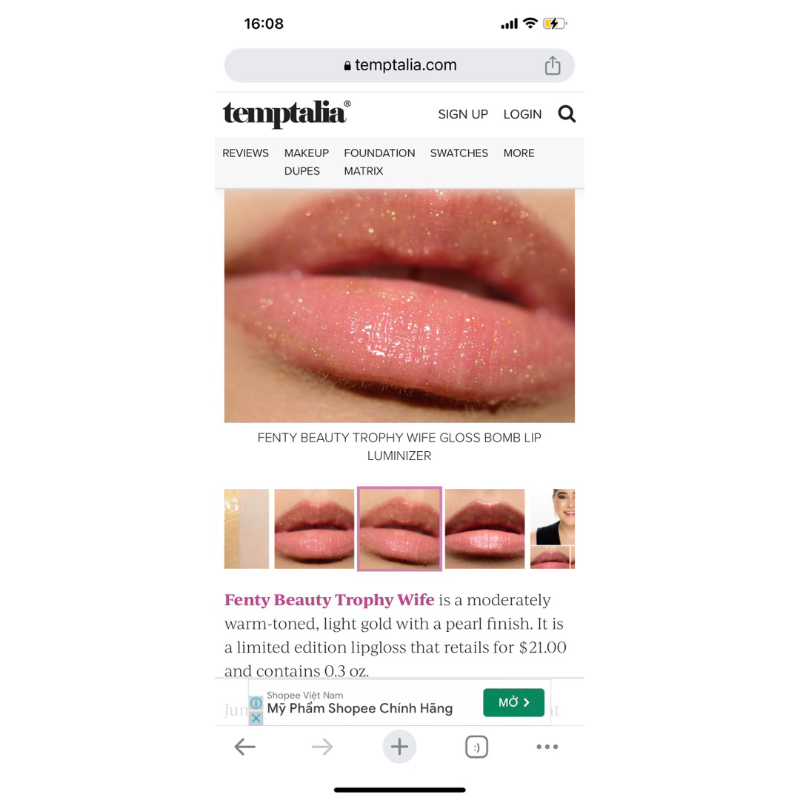 Fenty Beauty son bóng dưỡng 26$ GLOSS BOM.B HEAT UNIVERSAL LIP LUMINIZER + PLUMPER