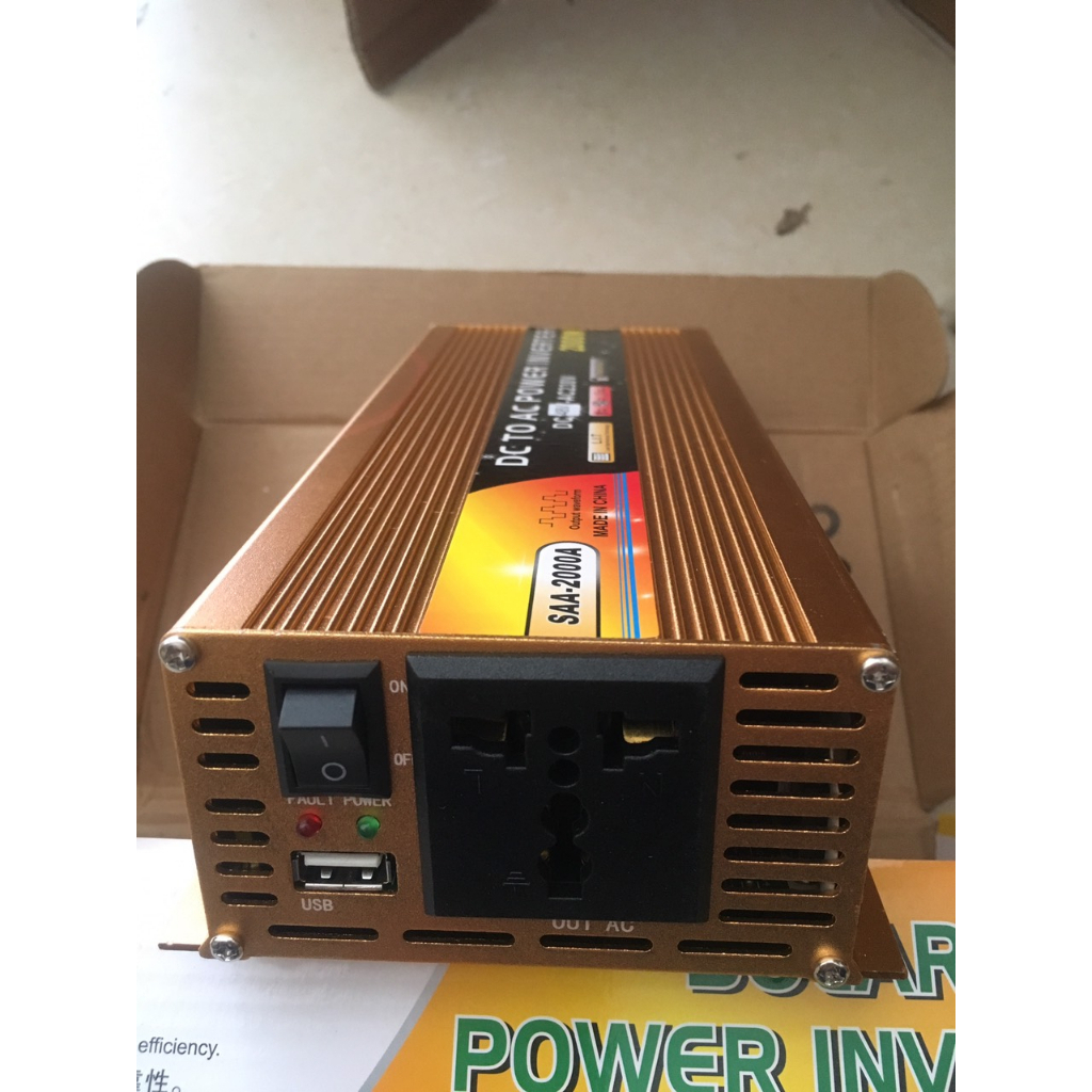 KICH ĐIỆN INVERTER 12V Lên 220V SÓNG SIN  2000W