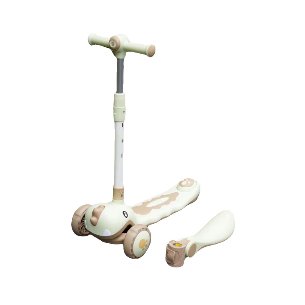 Xe trượt ngồi hình khủng long có đèn và phát nhạc theo sở thích của bé