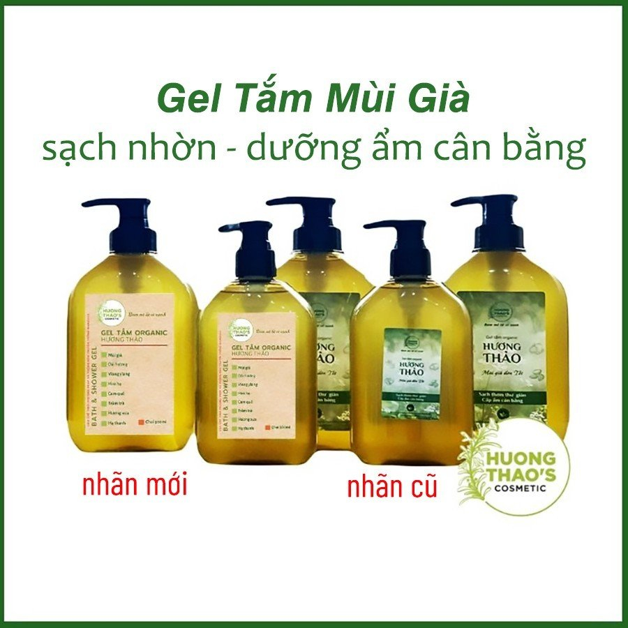 Gel Tắm Mùi Già Sạch Nhờn Dưỡng Ẩm Chai 500ml, Gel Tắm Tự Nhiên - Hương Thảo Cosmetics