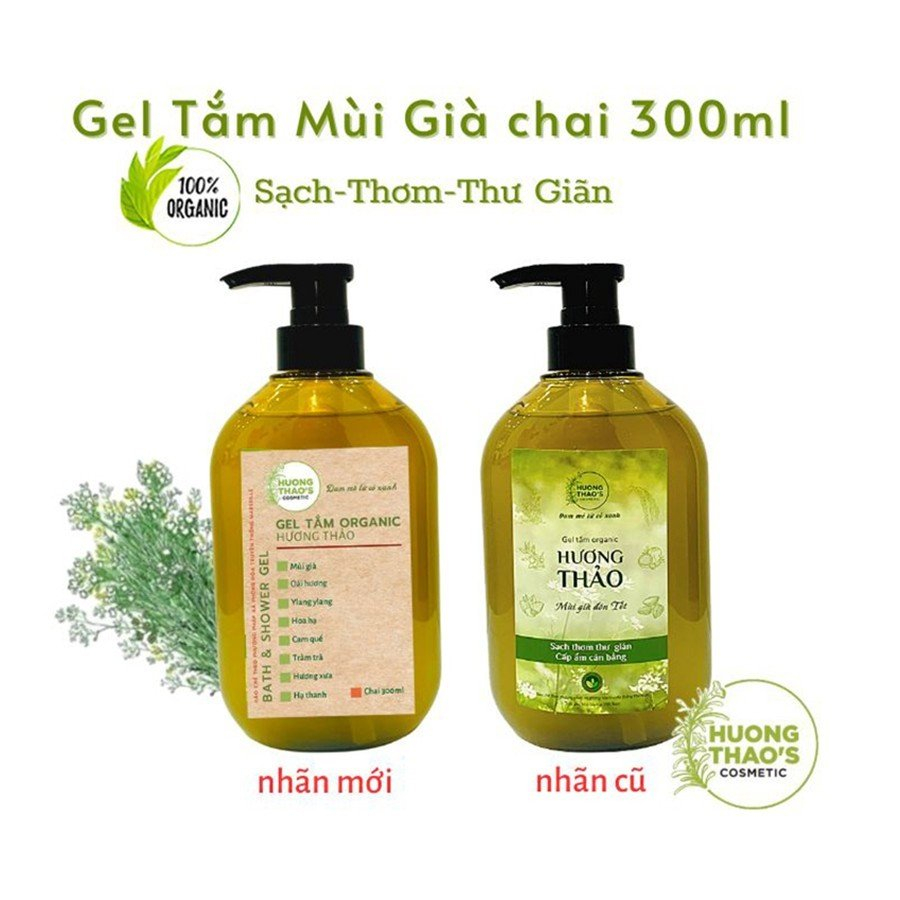 Gel Tắm Mùi Già Sạch Nhờn Dưỡng Ẩm Chai 300ml, Gel Tắm Tự Nhiên - Hương Thảo Cosmetics