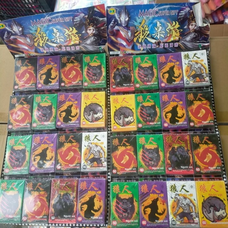 Vỉ 16 bộ bài ma sói tiếng việt