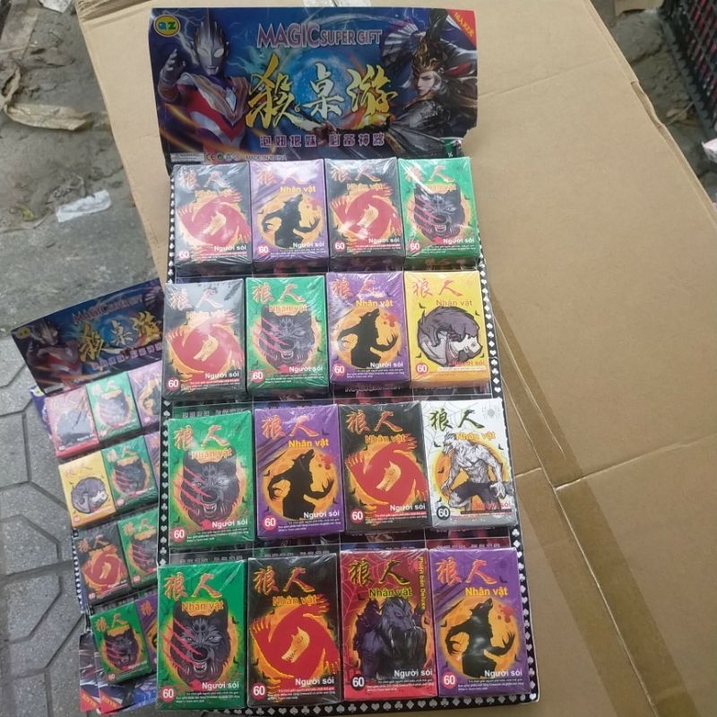 Vỉ 16 bộ bài ma sói tiếng việt