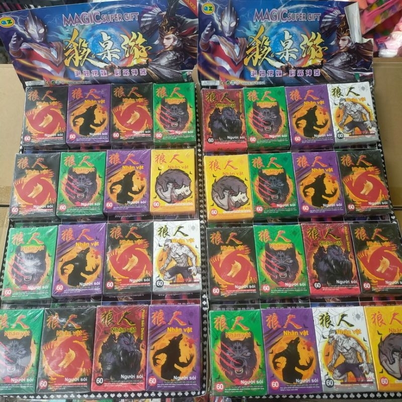 Vỉ 16 bộ bài ma sói tiếng việt