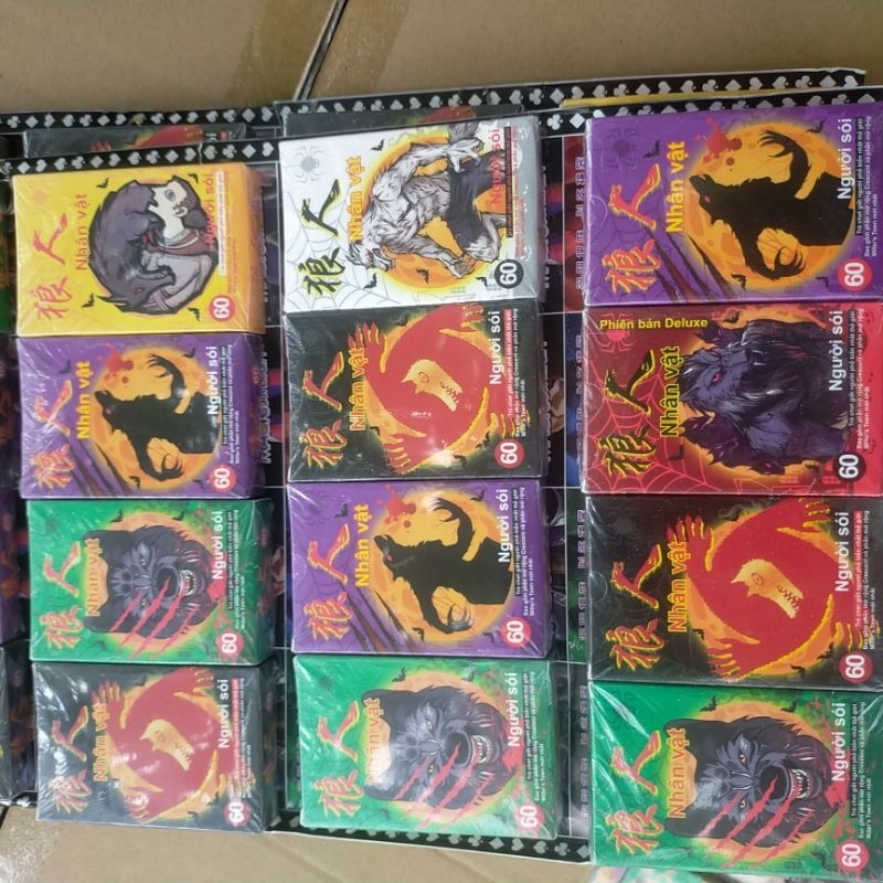 Vỉ 16 bộ bài ma sói tiếng việt