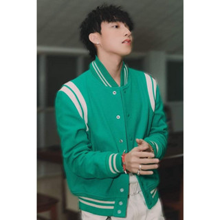 Áo Khoác 2 Lớp Bomber Teddy Sơn Tùng MTP Cao Cấp Siêu Đẹp viền da cực chất siêu đẹp Hottrend 2023