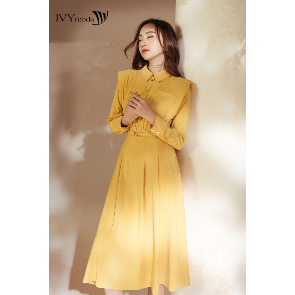 Ladonna Dress - Đầm xòe vai kiểu nữ IVY moda MS 48M8518