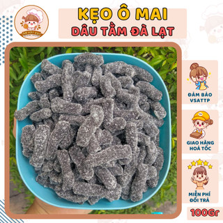 Kẹo dâu tằm sấy dẻo đà lạt 100g ăn vặt vui