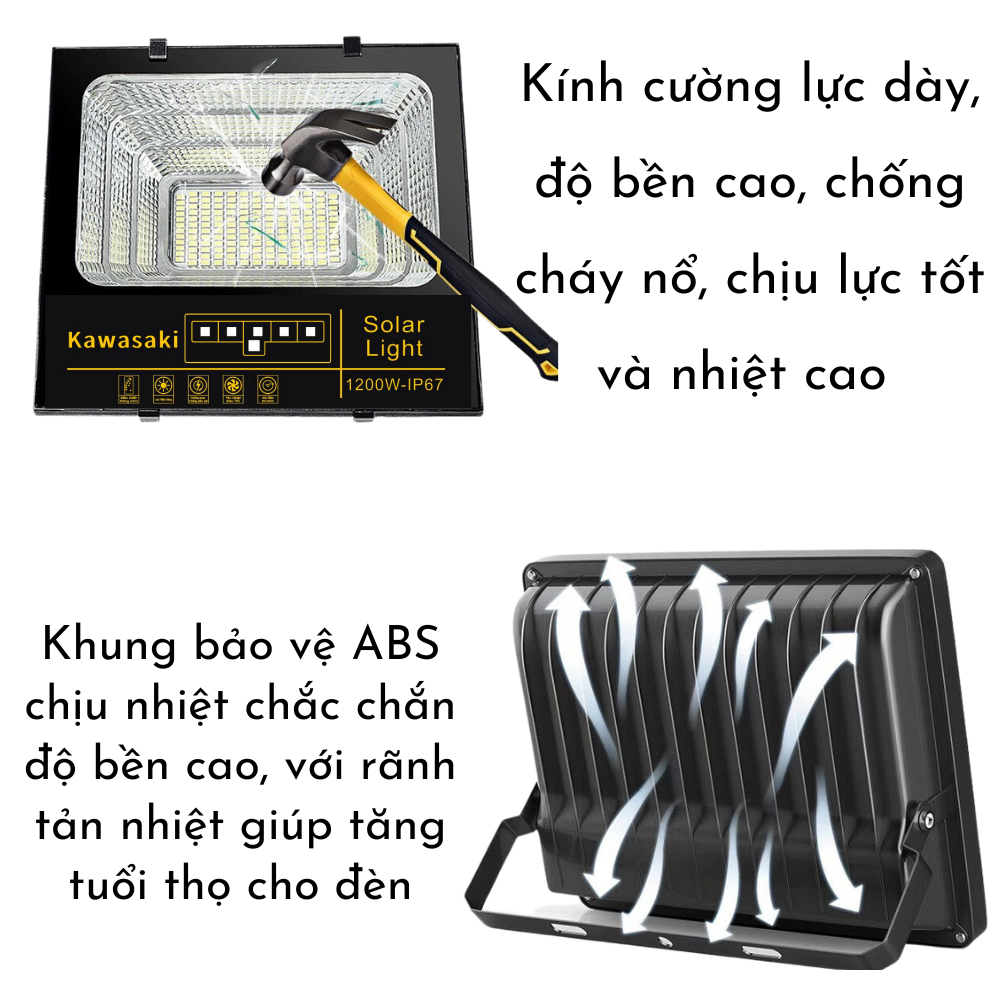 Đèn Năng Lượng Mặt Trời Canon Chống Nước Công Suất Cao Moda.H