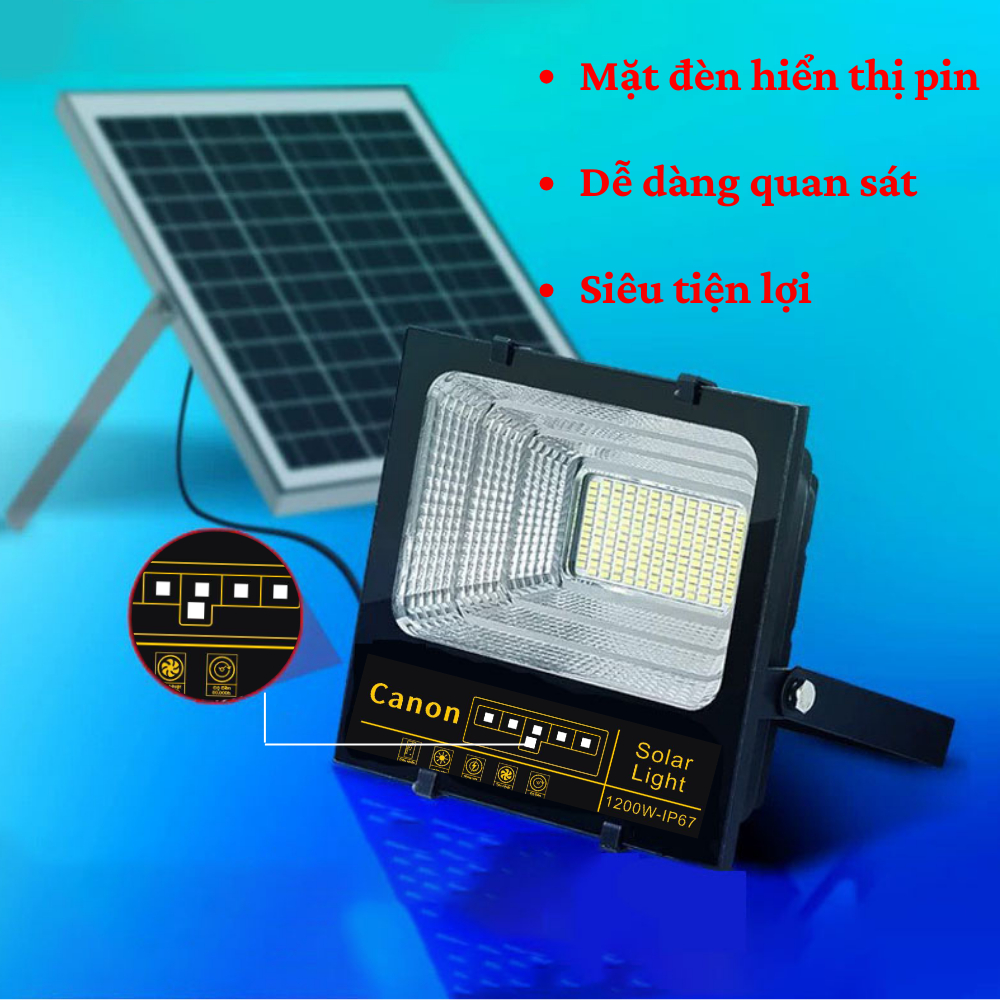 Đèn Năng Lượng Mặt Trời Canon Chống Nước Công Suất Cao Moda.H