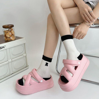 Dép sandal nữ đế cao 6,5cm SAKI, dép xăng đan EVA cao cấp, chọn chuẩn size