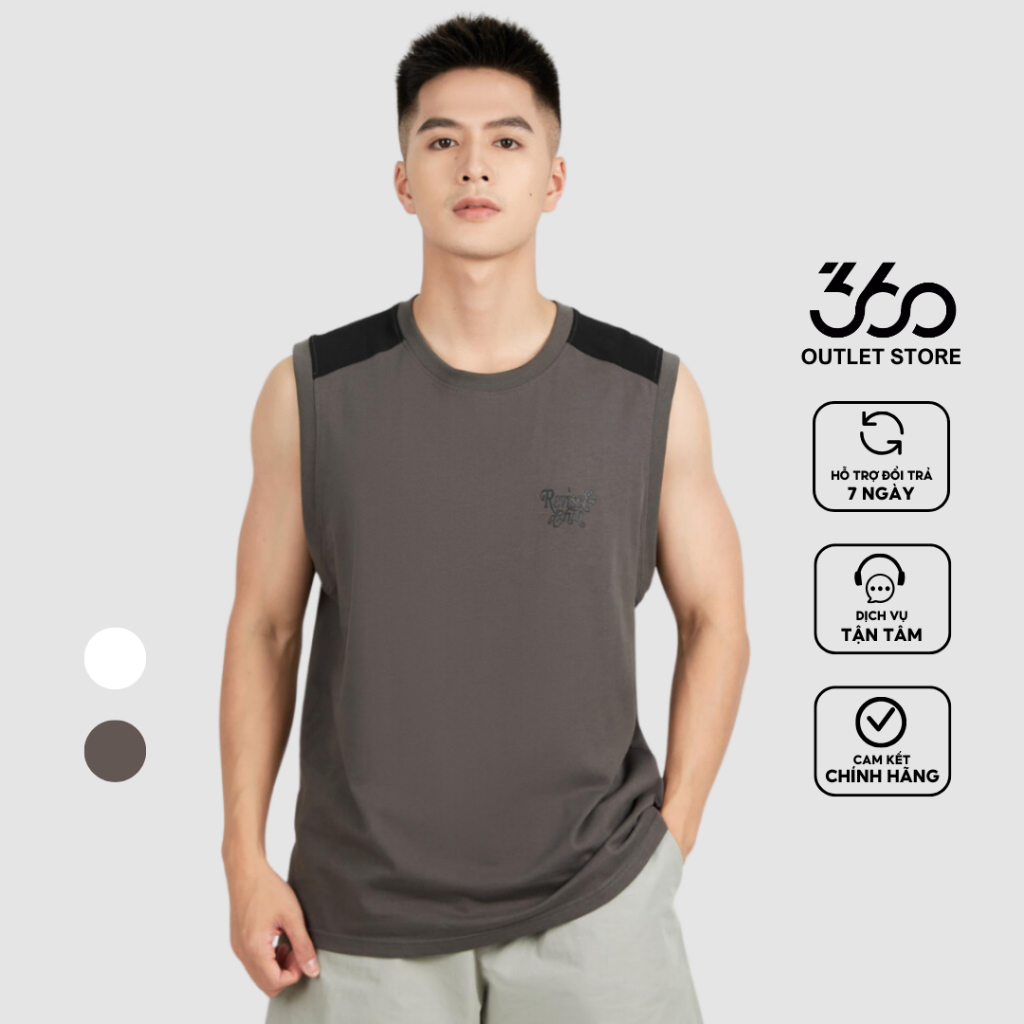 Áo tanktop nam 360 Boutique áo ba lỗ thời trang cotton thoáng mát - ABLTK402