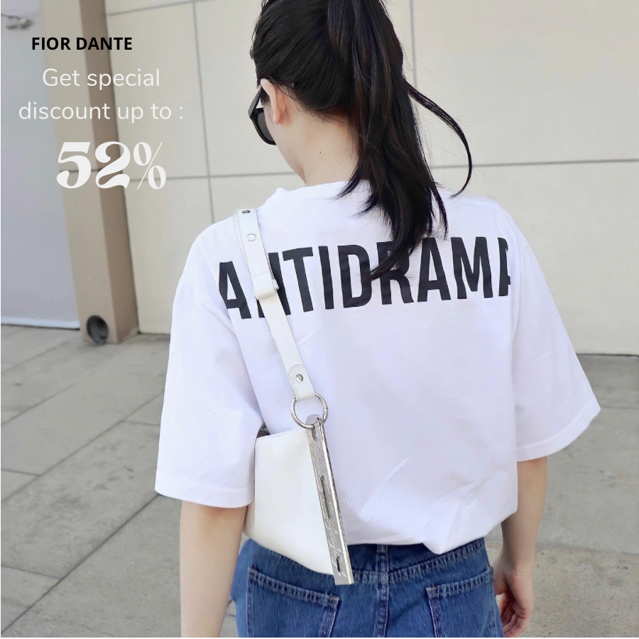 Áo thun Nữ Local Brand Unisex ANTIDRAMA form rộng FIOR DANTÉ Màu Trắng 100% Vải Cotton Thoáng Mát